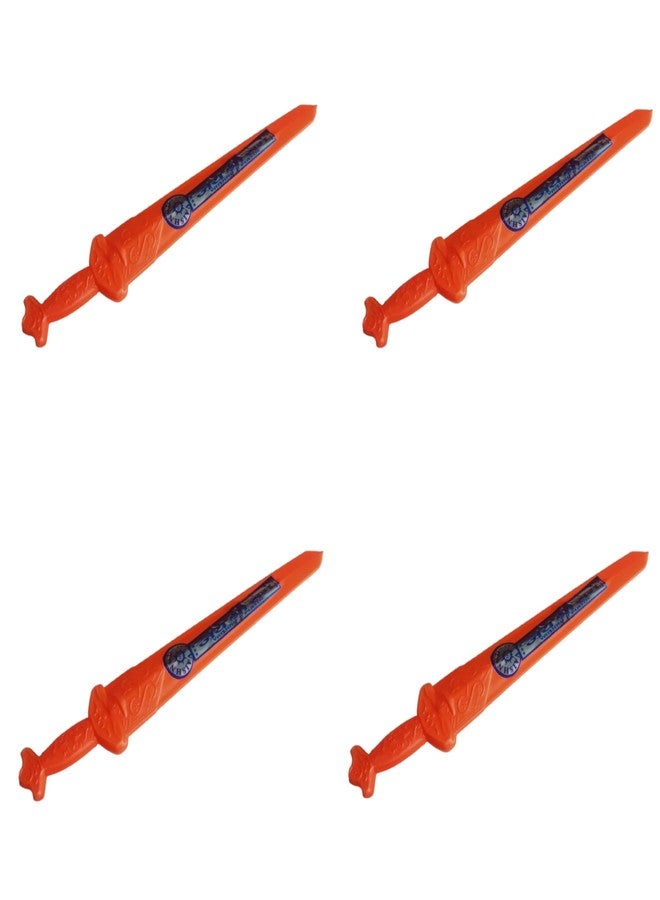 ZOKCY® (Pack of 4 Pcs) Plastic Sword (Talwar) Toy for Kids/Talwar Toy for Kids Boys and Girls Random Colours/Plastic Sword (Talwar) for Boys - Image 1